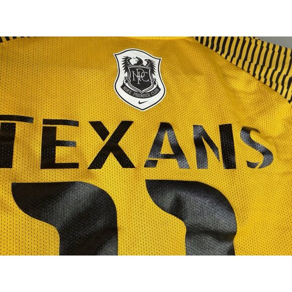 Nike Dri-Fit Dallas Texans Soccer Shirt Mens L Yellow Nike Premier Club Slim - Picture 9 of 12